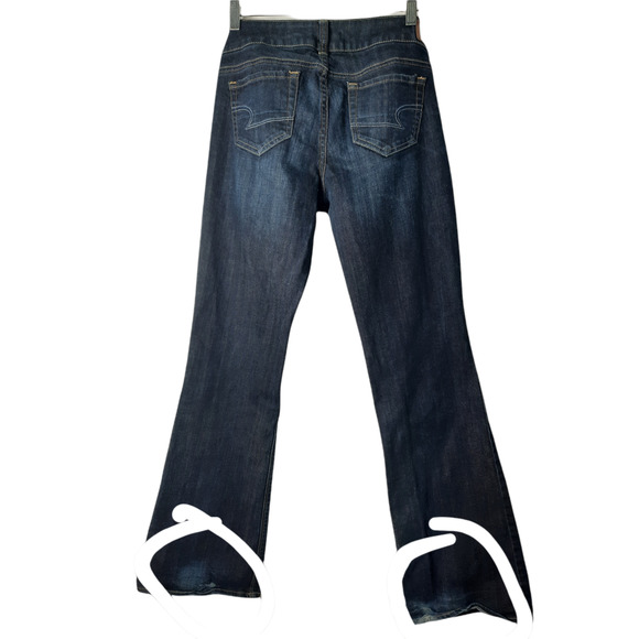 American Eagle Artist Stretch Dark Blue Jeans - Picture 4 of 9